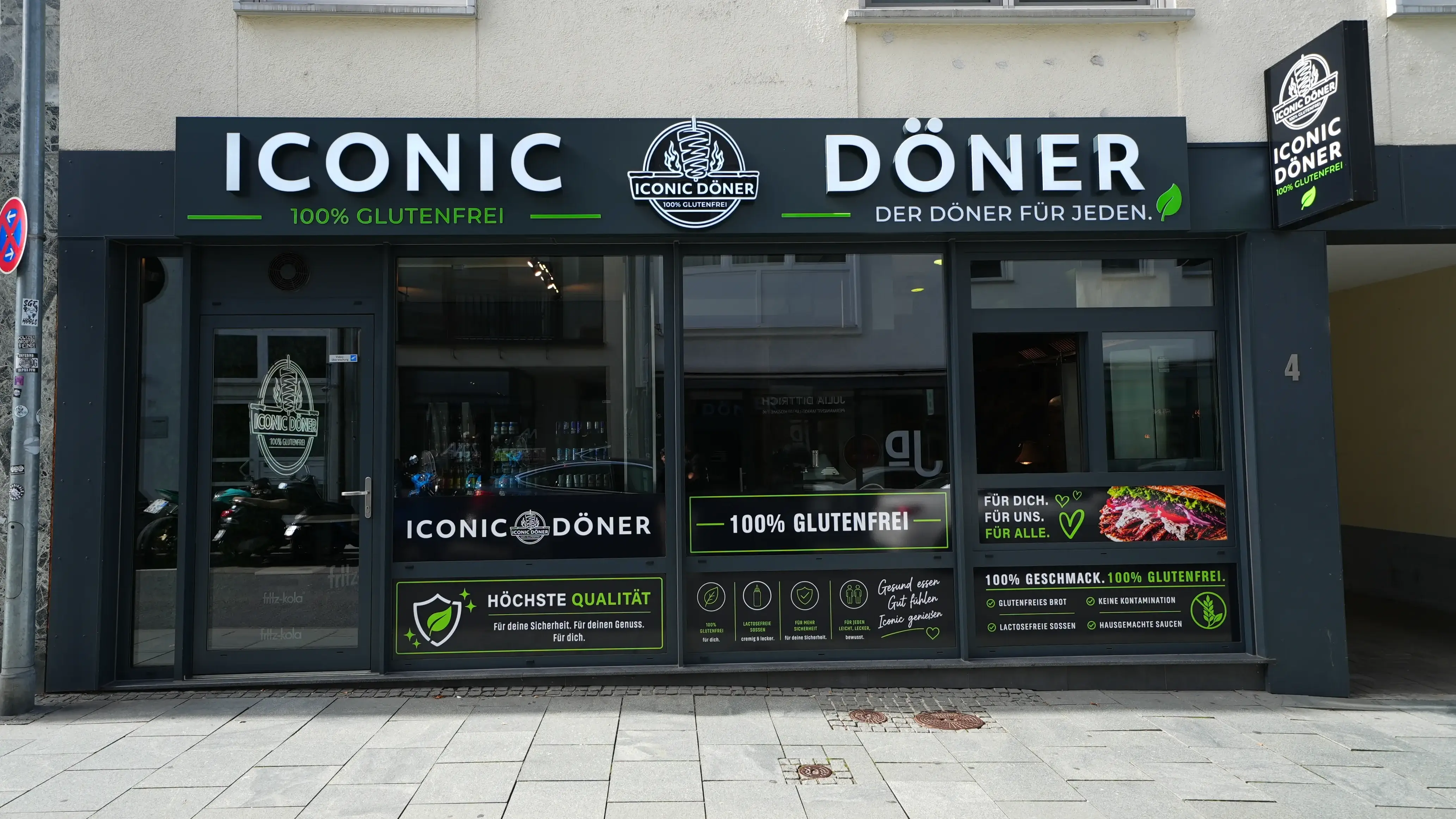 Die Fassade von Iconic Döner in der Haingasse 4 in Bad Homburg